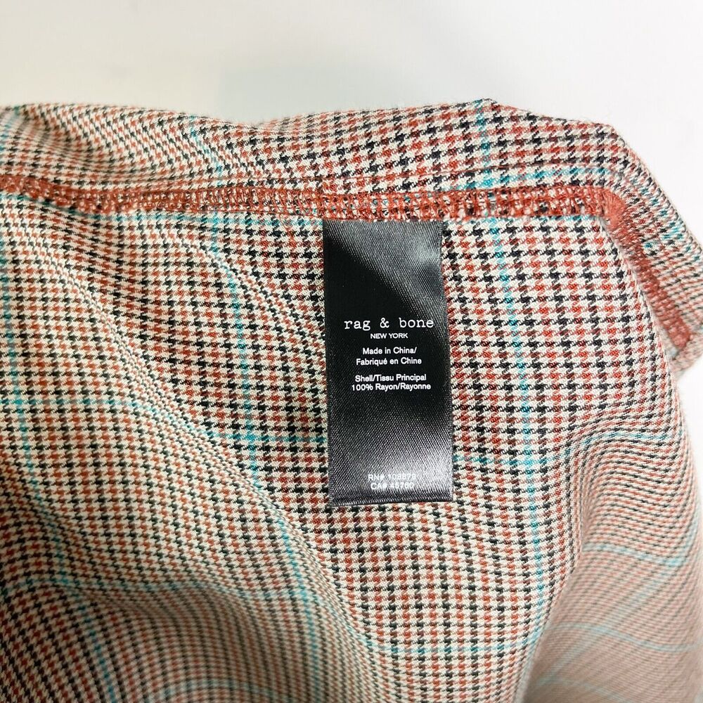 Rag & bone NWT Women's Tan Multi Field Plaid Shirt Size S - Picture 7 of 9